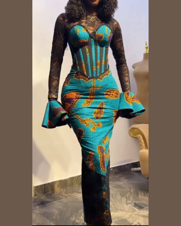 Ankara Lace Style, Short And Long Length. - Image 2