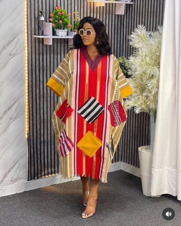 African Aso Oke Boubou Gown - Image 3