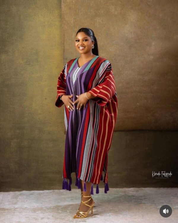 African Aso Oke Boubou Gown - Image 2