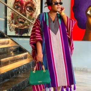 African Aso Oke Boubou Gown