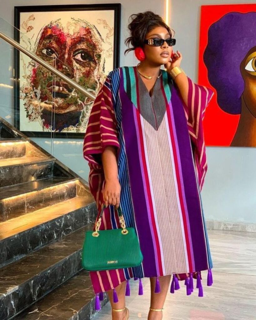 African Aso Oke Boubou Gown